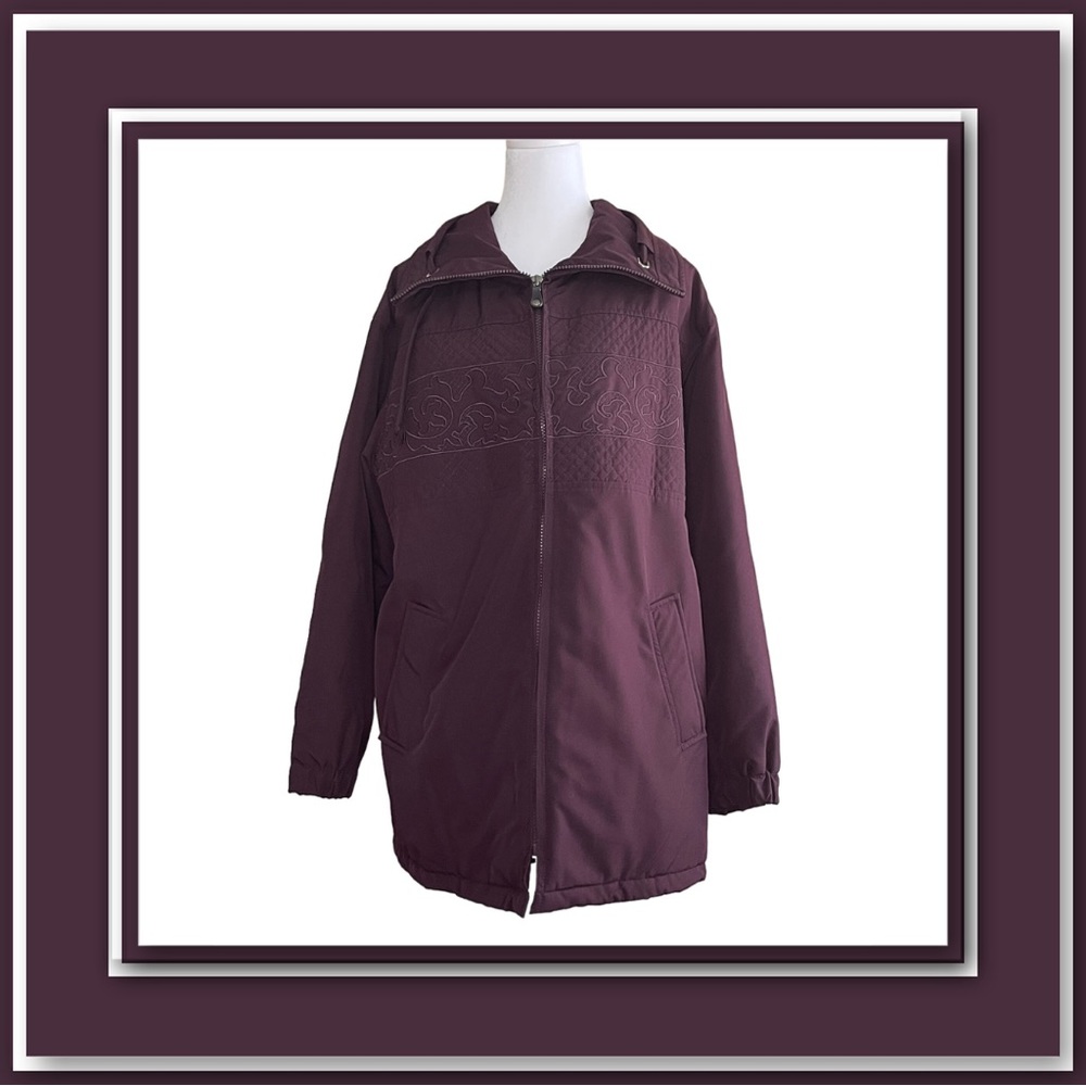 Innovations Embroidered Quilted Coat